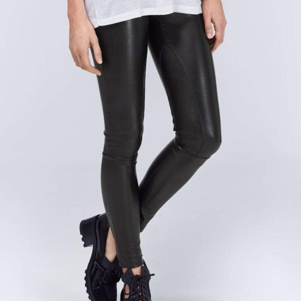 Aritizia Wilfred Free Rebelle Black Vegan Faux Leather Leggings Sz Small